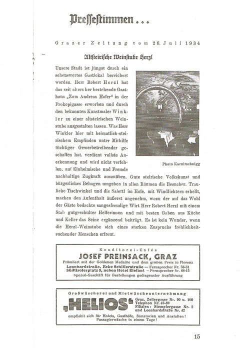 Herzl-Eröffnung Grazer Zeitung 1934